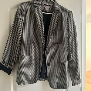 Tommy Hilfiger Black & White Houndstooth Blazer